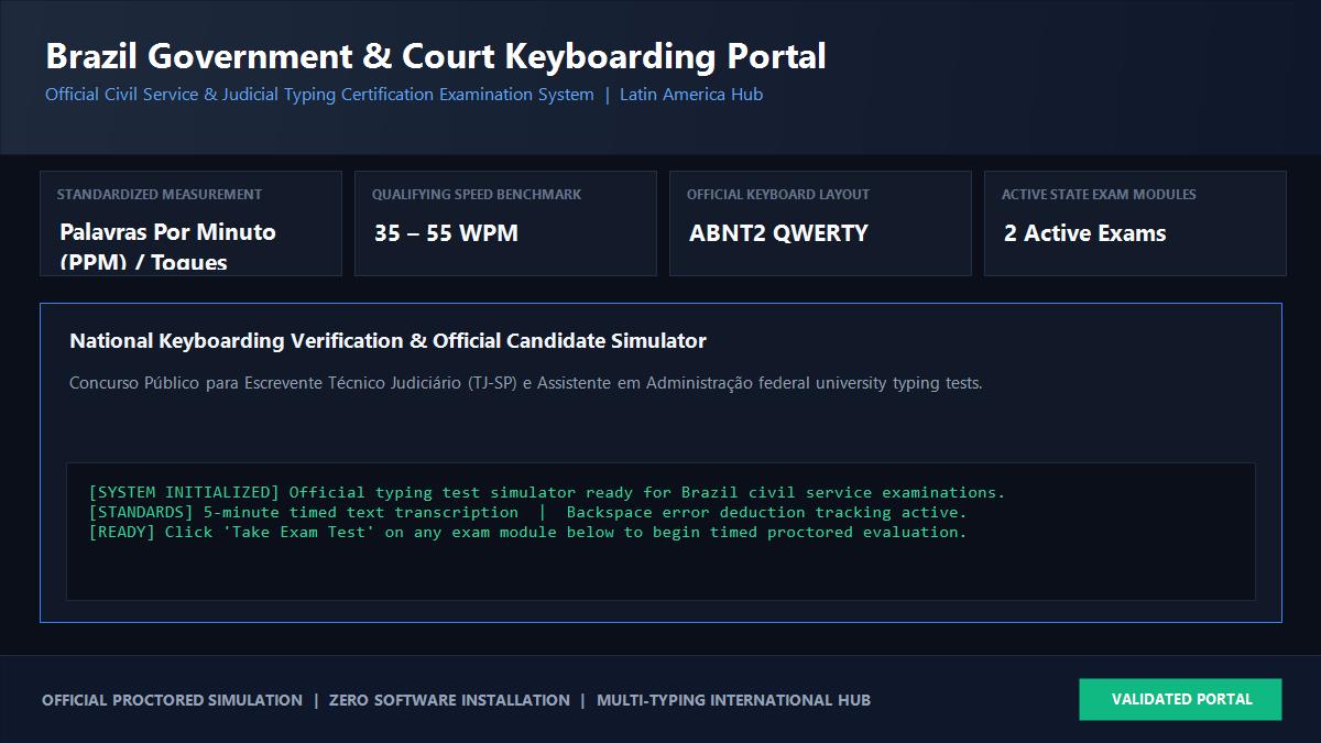Brazil Civil Service and Court Typing Test
