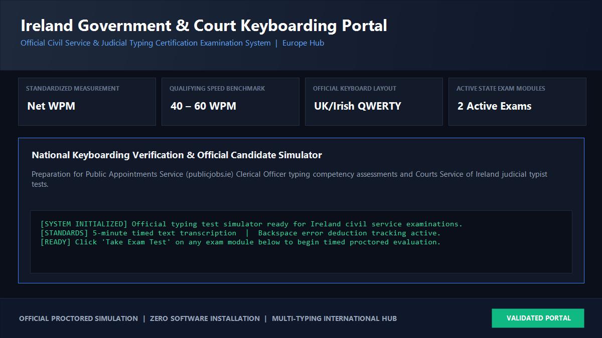 Ireland Civil Service and Court Typing Test
