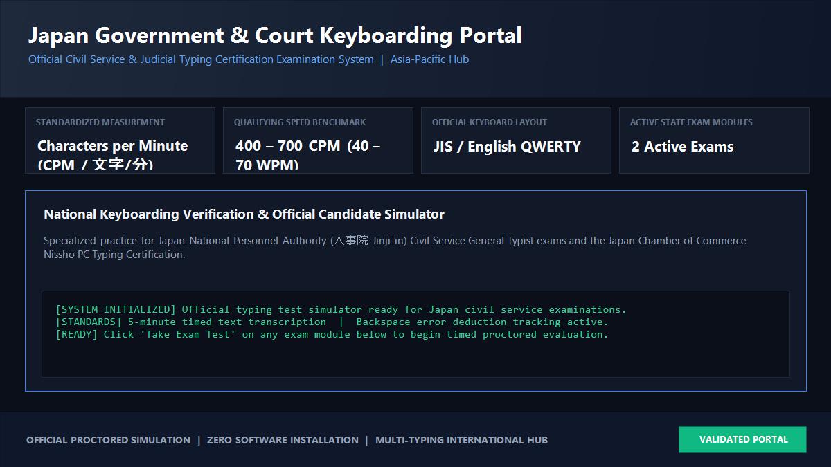 Japan Civil Service and Court Typing Test
