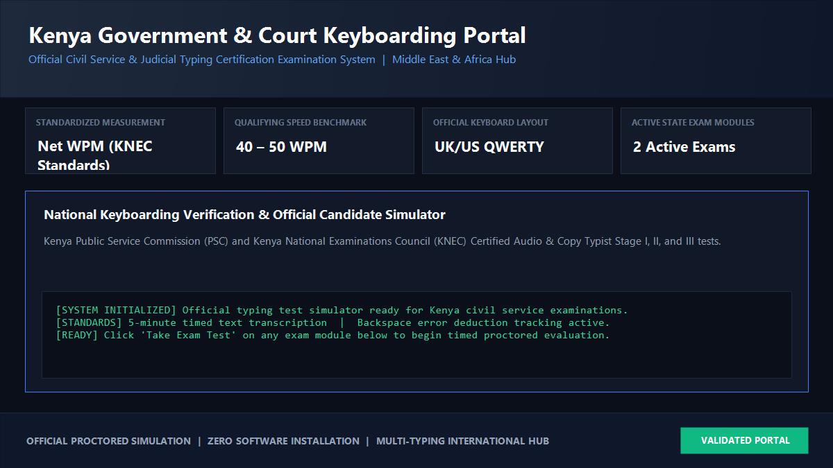 Kenya Civil Service and Court Typing Test