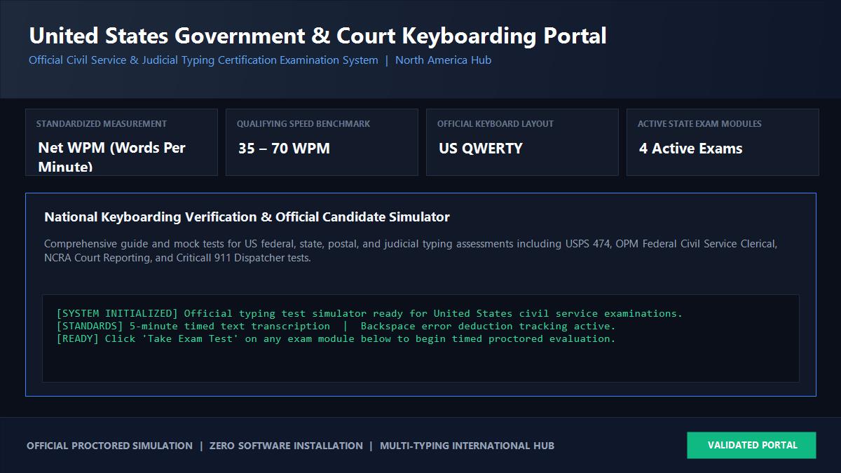 United States Civil Service and Court Typing Test