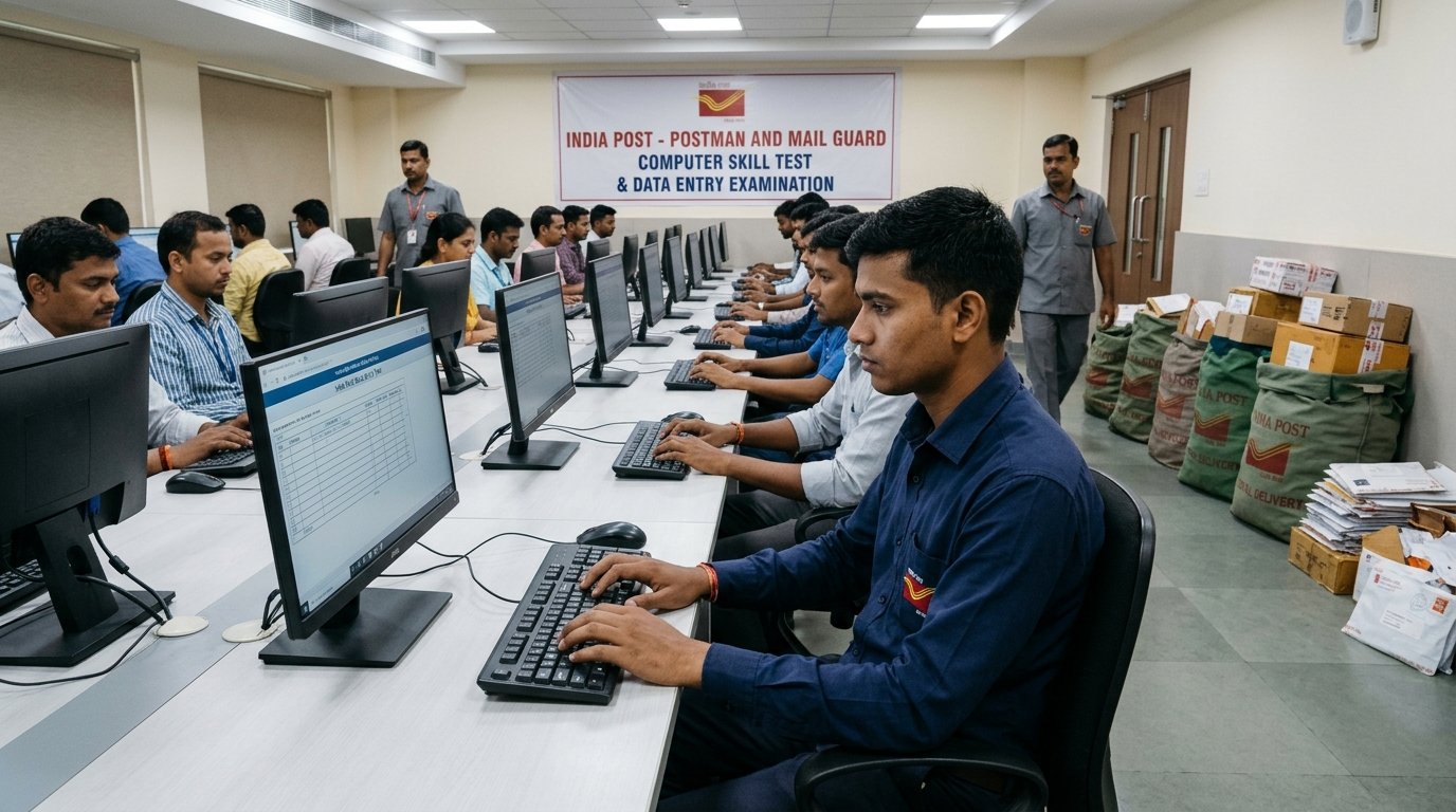 India Post Postman and Mail Guard Computer Skill Test and Data Entry Examination