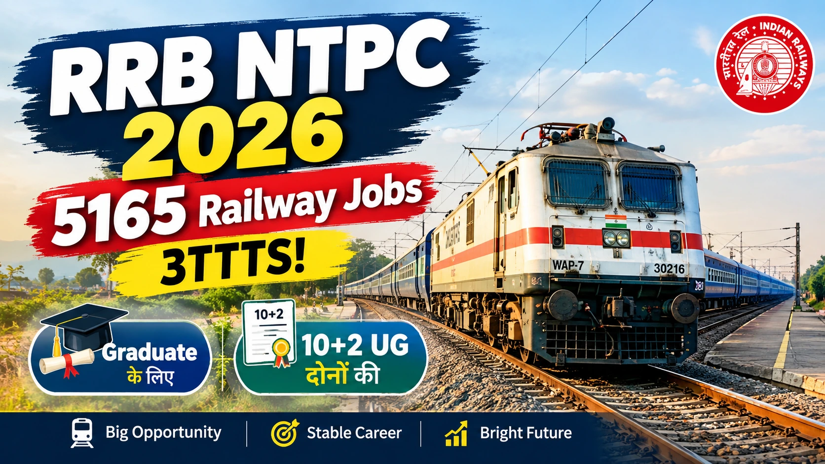 RRB NTPC 2026 Graduate UG 10+2 Recruitment 5165 Vacancies CEN 06 07 Complete Guide Hindi Amit Kumar