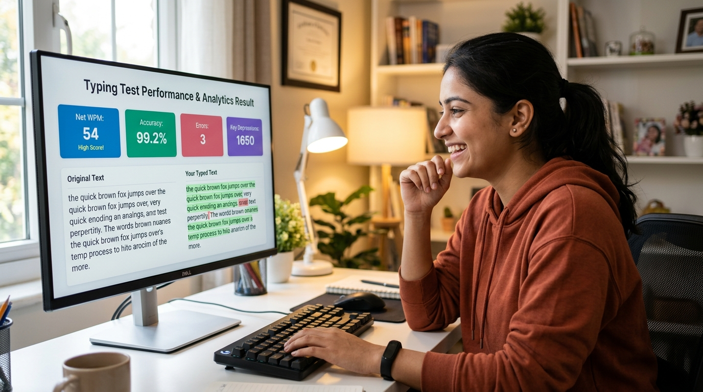 Image Typing Test — Result Screen