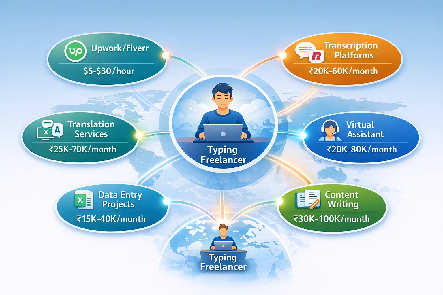 Freelancing opportunities for typing professionals in India